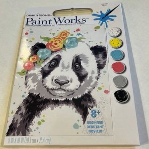 New, Paint Works, Panda, paint by number